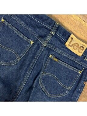 Vintage Lee Riders High Waisted Straight Jeans Dark Wash 13